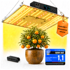 Grow Lampe 100W Smart Cockpit mit Klimasensor, Timer und Dimmer | Vollspektrum LED Pflanzenlampe von Rogue Grower