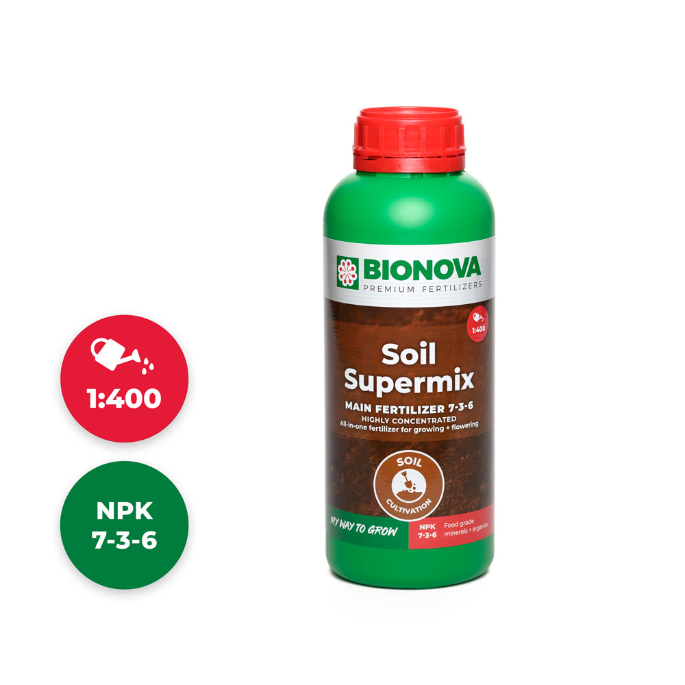 Bionova Soil Supermix 1 Liter Flasche, All-in-One Flüssigdünger für Erde