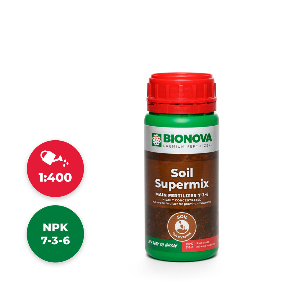 Bionova Soil Supermix 250 ml Flasche, All-in-One Flüssigdünger für Erde